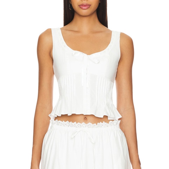 NIA Tops - NIA | Lemon Top in White